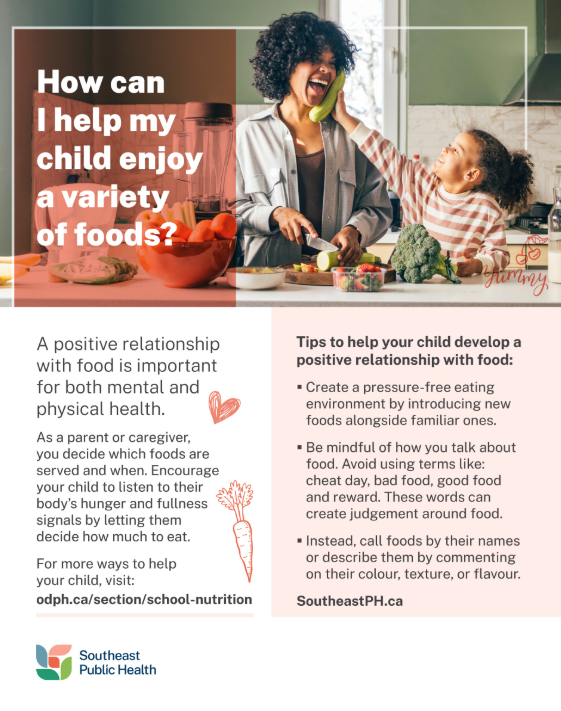 How can I help my child enjoy a variety of foods