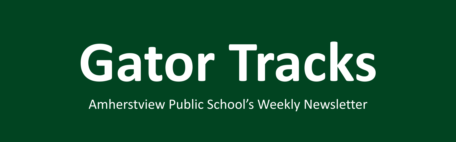 Gator Tracks Weekly Family Update