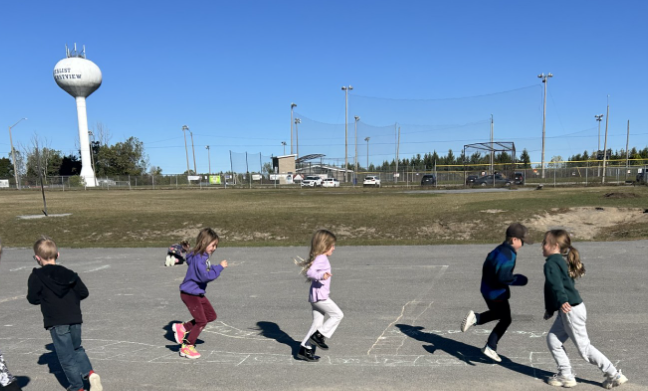 Kids playing outside