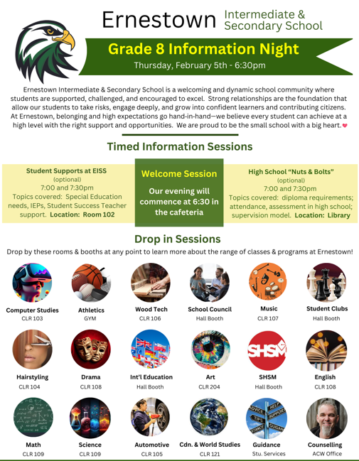ESS Grade 8 Information Night