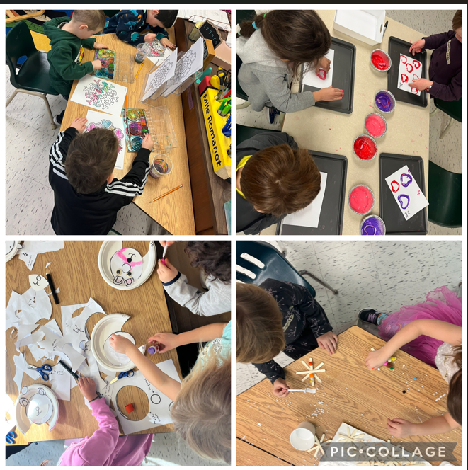 Kindergarten Students Doing Art 2